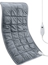 Pad riscaldante ponderato 17'x 33" XXXL elettrico per il rilievo del dolore posteriore, 5LBS con 6 impostazioni di calore 2H Auto-Off Heat Pad per le braccia delle spalle Gambe lavabili
