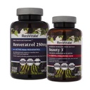 ResVitale Beauty 3 - Integratore per la cura della pelle con collagene, Keratin & Elastin - 90 capsule & Resveratrolo 250 mg - Integratore di resveratrolo per uomini e donne - 120 capsule vegetali