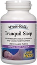 Stress-Relax Chewable Tranquil Sleep by Natural Factors, Sleep Supplement, Tropical Fruit Flavor, 60 compresse