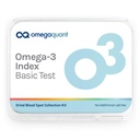 OmegaQuant Omega-3 Indice di base - il Kit di prova del sangue Omega-3 originale con una goccia di kit di casa del sangue, include Kit di raccolta del sangue | 1 Omega-3 Test Kit