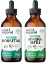 Tintura a coda di cavallo naturale 4 fl oz & Sting Nettle Root Tincture 4 fl oz