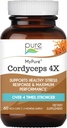 PURE ESSENCE LABS MyPure Cordyceps 4X Mushrooms - Concentrated Cordyceps Mushroom Powder Supplements for Immune System, Stress Response, Physical & Mental Performance - 2 mesi di fornitura