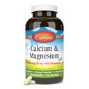 Carlson - Calcium & Magnesium Gel, 2:1 Calcium to Magnesium Ratio, 200 mg Calcium Supplement, 100 mg Magnesium Supplement, Bone Support, Energy Production, 250 Softgels