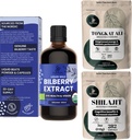 Estratto di mirtillo per gli occhi Integratore di mirtilli organici per gli occhi, Shilajit polvere Shilajit crudo per gli uomini 5 Ounce Bag, Tongkat Ali per gli uomini polvere 282 Servings Tonkat-Ali Longjack Root