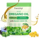 Olio di origano capsule, 2 in 1 6000mg olio di origano con olio di semi nero 200mg, olio di origano Softgels 120 conte, capsule di olio di origano organico, supporto immunitario, non OGM, latticini-free, senza glutine