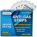 Anti Gas Relief 30 Strips | Mint Flavor Oral Dissolvable Anti Bloating Relief Strips | Rapid Gas Relief per Adulti | Efficace Bloating Relief per Donne | Simethicone Anti Bloating per Donne
