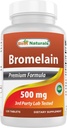 Migliori naturali Bromelain Proteolytic Digestive Enzimi Supplementi, 500 mg, 120 compresse - Supporta la digestione sana, Salute comune, Assorbimento Nutriente