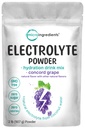 Micro Ingredienti Hydration Electrolyte Powder, 2 lb (139 Servings) | Grado d'uva Concord | Potassio alto (1.000mg) + Acqua di cocco | No Sugar, Keto Friendly | Non OGM