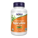 NOW Integratori alimentari, Organico certificato, Spirulina 1000 mg (forza doppia), Ricco in Beta-Carotene (Vitamina A) e B-12 con GLA naturale, 120 compresse
