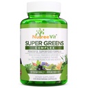 SuperGreens - Spirulina, Chlorella, Wheatgrass + di più - Nutriente-Packed Green Blend