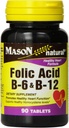 Mason acido folico naturale, B-6 & B-12 compresse 90 ea (pacchetto di 2)