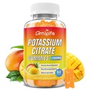Gummies Citrato di potassio, Gummies supplemento di potassio alto 1200mg per adulti e bambini, Crampe di sostegno e salute del muscolo, Vegan, Mango Flavor 60 Conte