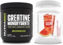 NutraBio Creatina monoidrato, non aromatizzato, (150 g) e isolato di proteine di siero chiaro, (Watermelon Breeze) supplemento Bundle – energia muscolare, crescita massima, recupero e resistenza