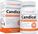 Nutracraft Candicel #1 Integratore di Flora Intestinale | Acido Caprylic, Oregano, Wormwood, Noce Nera & Probiotici per Supporto di Sovracrescita | 60 capsule (Non OGM)