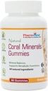 Gummie di calcio corallo con minerali di trace - Tasty, Vegan, Gummie senza glutine con calcio naturale & vitamina D3, 60 Conte