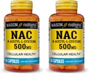 MASON NATURAL NAC N-Acetyl L-Cysteine 500 mg - Supporta la salute cellulare, Sistema immunitario Booster, per il benessere generale, 60 capsule (Pack of 2)