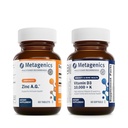 Metagenics Bundle - Zinc A.G. & D3 10.000 + K - 60 Tablets di zinco A.G. per il supporto immunitario, Bone Salute, Metabolismo energetico - 60 Softgels di D3 10.000 + K per il supporto immunitario, salute del cuore