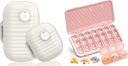 Organizzatore di pillole di viaggio, 7 giorno e organizzatore di pillole 3 volte al giorno, 7 giorni scatola di pillole - GloDeals organizzatore settimanale di pillole della medicina del contenitore della medicina del contenitore per il supplemento di olio di pesce di vitamina