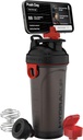 Hydra Cup JailBreak 28 oz Shaker Bottiglia per Protein Shaker, Shaker Bottiglia con Maniglia & Ball Blender, Shaker Cup con Phone Holder per la tua auto, Viaggi To Go, BPA Free (nero/rosso)