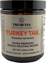 Turkey Tail Mushroom (Trametes versicolor) Fruiting Body – Lab verificato 41,2% Beta-Glucans – Adaptogenic Whole Pieces for Tea – Supports Immune, Gut & Digestive Health – Amber Glass Jar
