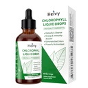 Gocce liquide di clorofilla di Heivy, supplemento di clorofilla liquida, gocce di clorofilla per deodorante interno, pelle radiante, disintossicante, supporto immunitario, senza glutine, aromatizzato naturale - 2 FL OZ