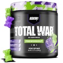 REDCON1 Total War Pre Workout, Sour Gummy Bear - Fast Acting Caffeinated Preworkout per gli uomini + le donne con Beta Alanine - Contiene Citrulline Malate per la pompa aumentata, flusso sanguigno (30 Serve)