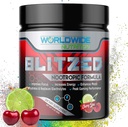 In tutto il mondo Nutrizione Blitzed Nootropic Formula - Tutta la polvere di miscela di energia naturale - Integratori di cervello per la memoria e la messa a fuoco - Migliorata messa a fuoco e l'energia Supplemento - 30 Serve