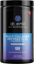 DR. EMIL NUTRITION Multi Collagen Peptides Polvere - 20g di polvere di proteine di collagene non aromatizzata con acido ialuronico per capelli, pelle, unghie e giunti - 15 porzioni