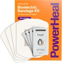 Kit di fasciatura bioelettrica PowerHeal per la cura dei tessuti e la guarigione veloce – 3 strati w / pad bioelettrico, pad assorbente, adesivo + idrogelo Wound – per tagli, abrasioni, Blisters, Burns – 4-Pack, 4” x 4”