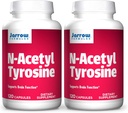 Jarrow Formulas N-Acetyl Tyrosine 350 mg - 120 capsule, Confezione da 2 - Supporta la funzione cerebrale - Contiene vitamina B6 per il metabolismo aminoacido - 240 Serve totali