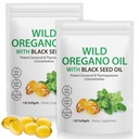 Olio di origano Softgels 6000mg Per Serving 240 Count | 2 in 1 Formulato con olio di semi neri 200mg, 4X Strength Carvacrol & Thymoquinone | Plant Based, Non-GMO & Immune Support
