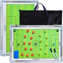Pure Vie Magnetic Soccer Coaching Tactics Board, Portable Soccer Clipboard per gli allenatori Soccer Dry Erase Whiteboard Strategy Tactical Blackboard Football Coach Board con i giocatori Markers, penna e gomma