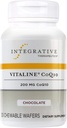 Integrative Therapeutics Vitaline CoQ10 200 mg - Brain Health Support Supplemento per Adulti* - Supporta la salute del cuore* - Dairy-Free - Chocolate Flavored, 30 Chewable Tablets (30 Serve)