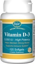 Baar Vitamin D-3 Softgels, 5000 IU, 120 Softgels