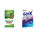 Beano Food Enzyme Integratore alimentare | Aiuto Digest Gas-Causing Foods | 150 Tablets & Gas-X Rilievo di gas di massima resistenza Softgels con Simethicone 250 mg per Bloating Relief - 50 Count