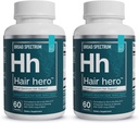 Elementi essenziali® Hair HeroTM - Vitamine per capelli per uomo - Supporto Broad-Spectrum con 5000 mcg Biotin - 60 Conte - 30 Serve (2-Pack)