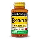 MASON Vitamina NATURAL B,Complex, 300,Fornitura giornaliera, per il normale supporto Nerve e il metabolismo energetico, 100 Softgels (Pack of 3)