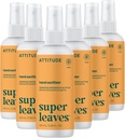 ATTITUDE Sanitizzatore a mano spray, EWG verificato, uccide Germs & Bacteria, Vegan & Plant-Based, sicuro per adulti & bambini, arancione Blossom & Eucalyptus Scent, 3.38 Fl Oz (bottiglia di preghiera)