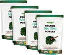 Polvere di Spirulina di quattro pacchetti per succo e miscela smooti; 100% naturale, USDA organico e senza glutine, con proteine elevate, vitamine, antiossidanti e minerali (12 once) (4)