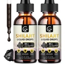 (2-Pack) ad alta potenza Shilajit Pure Himalayan Organic Liquid Supplemento, Shilajit Resina Goccia per uomini e donne, Max Potency 85+ Clean Trace Minerals & Fulvic Acid for Energy, Metabolism & Immune Support