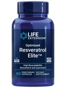 Estensione della vita Ottimizzato Resveratrolo Elite, Trans-resveratrolo, quercetina, invecchiamento sano, salute del cuore, salute del cervello, stress ossidativo, senza glutine, non OGM, vegetariano, 60 capsule