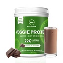 MRM Nutrition Veggie Protein con Superfoods | Chocolate Flavored | 22g Complete Protein | Over 8.8g Essential Aminoacidi | 13 superfoods | con Omega 3s e Omega6s | Keto Friendly | 30 Servings