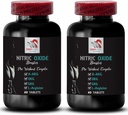 Integratori di ossido nitrico per gli uomini - NITRIC OXIDE BOOSTER - L-Arginina, Supporto resistenza, Booster di resistenza, Integratore di esercizio, Formula di alimentazione, Miscela di energia, Focus di formazione 2 Bottiglia 120 Compresse