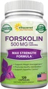 aSquared Nutrition Forskolin 500mg Max Strength -120 capsule, integratore naturale per la perdita di peso puro combustibile, Coleus Forskohlii Root-Forskolin dieta pillole, Belly Buster Pure Fat Burner 2X Slim Trim Lose