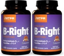 Jarrow Formulas B-Right - 100 Caps Veggie, Confezione da 2 - Formula B-Complex a basso odore di vitamina - Supporto per l'energia e il metabolismo - Promuove il cervello, il cuore e la salute cardiovascolare - 100 Conte (Pack of 2)
