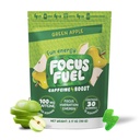 FocusFuel Energy Chews – Green Apple Flavor (15 Serve) – 100mg Caffeina + B12, Magnesio, Alpha GPC – Boost Focus & Energy – No Crash or Jitters