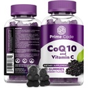 Prime Code CoQ10 Gummies 200 mg con vitamina C – Coenzyme Q10 Antiossidante Supplemento per il supporto dell'energia cellulare – Gummie vegane facili da portare per adulti – 60 Conte