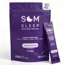 Som Sleep, Restful Sleep Powder Drink Mix w/Melatonin, Magnesio, Vitamina B6, L-teanina & GABA – Vegan, Zero Sugar, Keto Friendly – Ciliegia, 10-Pack