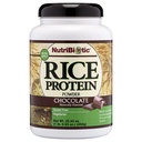 NutriBiotic Chocolate Rice Protein, 1 lb. 6.9 oz | Low Carb, Vegetarian & Keto-Friendly Raw Protein Powder | Crescita e trasformata senza prodotti chimici, OGM o glutine | Facile da digerire & Nutrient-Rich
