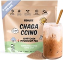 Renude Chagaccino - Chaga Mushroom Powder, Mushroom Coffee Drink Mix con additivi, energia naturale e supporto immunitario, Vegan, Keto, Zero Calorie Mushroom Blend Powder - 15 Servings